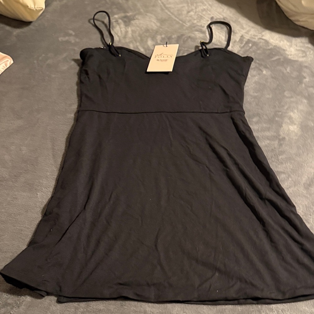 Oh Polly Black Spaghetti Strap Dress - Picture 5 of 5